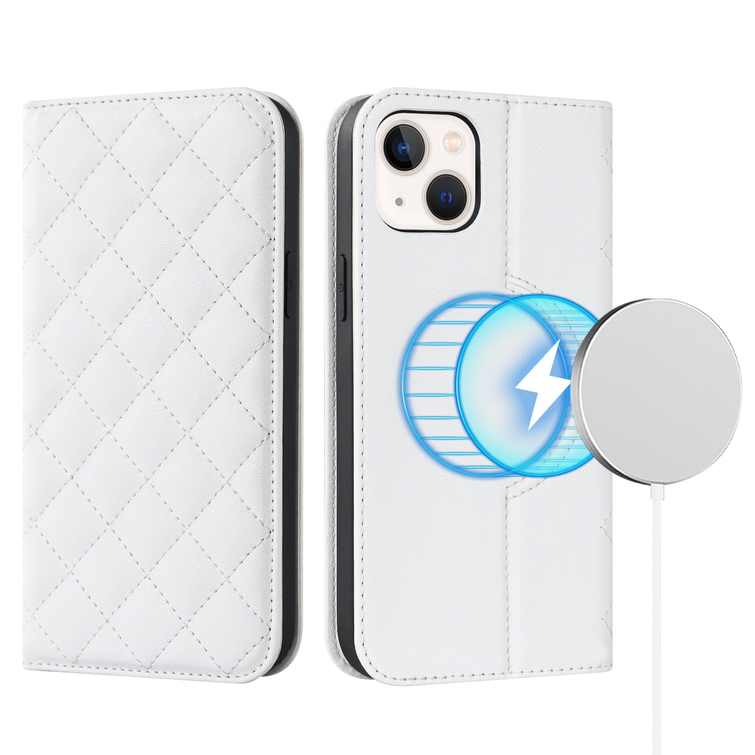 For iPhone 13 mini 5.4 inch RFID Blocking Phone Case Card Holder Stand Phone Leather Cover Compatible with MagSafe For iPhone 13 mini 5.4 inch RFID Blocking Phone Case Card Holder Stand Phone Leather Cover Compatible with MagSafe